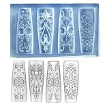 Elegante Silikon-Nagelkunst-Schnitzschablone zum Schnitzen von Blumennägeln, Kunst und dekorativen Blumenharz-Kreationen, Nagelsalon-Zubehör