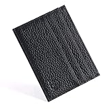 URAQT Leder Slim Wallet, Thin Minimalist Front Tasche Geldbörsen für Männer Kreditkartenetui, RFID Blocking (Schwarz)