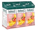 hohes C Milder Multivitamin (3 x 0,2l), 100% Saft, Apfel, Orange, Acerola, Mango, 7 Vitamine, ohne Zuckerzusatz laut Gesetz, weniger Säure, vegan