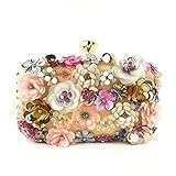 Jywmsc Damen Clutches Blume Abendtasche Handtasche Hochzeit Clutch Party Tasche