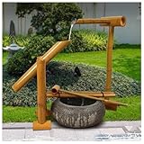Outdoor Bambus Wasserbrunnen mit Pumpe, DIY Zen Garten Feature Set für entspannende Gartendekoration
