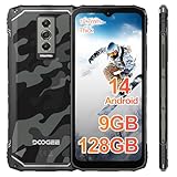 DOOGEE Blade 10 Outdoor Smartphone Android 14, 9GB+128GB/TF 2TB, 6.56 Zoll HD+90Hz, 16MP+8MP Kamera, 5150mAh Outdoor Handy Ohne Vertrag,10,7 mm ultradünn, Dual 4G SIM/Face ID/GPS/IP68/I69K/NFC