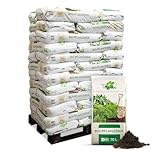 PALIGO Bio Pflanzerde 70l x 36 Sack 2520l 1 Palette Erde Blumenerde Universalerde Gartenerde Kultursubstrat Gärtner Qualität Torfreduziert Für Garten Balkon & Zimmerpflanzen Tommi