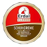 Erdal Classic Schuhcreme Dose mit Bienenwachs braun mit pflegenden Ölen, pflegt, schützt und frischt die Farbe auf, 1er Pack, 1 x 75 ml braun