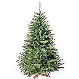 Künstlicher Weihnachtsbaum in Premium Qualität mit FSC-zertifiziertem Holzständer – Naturgetreu und mit dicht bestückten Zweigen – Künstliche Weihnachtsbäume 180cm oder 220cm