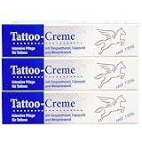 Pegasus Pro Tattoo-Creme 3er-Set, Tägliche Pflege & Aftercare, Feuchtigkeitsspendend mit Cajeputöl, je 25ml - Optimaler Tattooschutz, Made in Germany