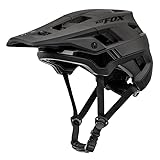 BATFOX Fahrradhelm, Leichter Komfort Mountainbike-Helm Skateboard Helm mit Visier, Atmungsaktiv Helme für Herren Damen Erwachsene Jugend, Verstellbar in der Größe-Schwarz||M