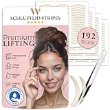 WOW STRIPES Schlupflider Augenlid Premium Stripes transparent (192 Stk) | Lifiting ohne OP, hautfreundlich, natürlich | Eyelid Tape Tapes Straps Strip als Lifting Set Augen-Lidstraffung Augenpads-M