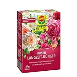 COMPO Rosen Langzeit-Dünger für alle Arten von Rosen, Blütensträucher sowie Schling- und Kletterpflanzen, Rosendünger, 6 Monate Langzeitwirkung, 2 kg, 25 m²