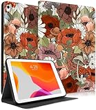 SurgeCraft Schutzhülle für iPad 5/6, Air 1/2, Pro 9,7 Zoll (24,6 cm) – Frauen, süßes Mädchen, Folio-Schutzhülle mit Blumenmotiv