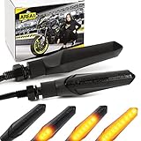 Area1 Motorrad LED Blinker e-geprüft schwarz, Lauflicht-Effekt, M8 Set (2Stück) kompatibel mit BMW Yamaha KTM Honda Kawasaki KSR Moto Suzuki Piaggio Triumph Aprilia Ducati Beta Mondial Harley Davidson