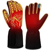 Svpro Beheizbare Handschuhe,Warm Winterhandschuhe Herren Damen Touchscreen Skihandschuhe Thinsulate Thermohandschuhe Winddicht Fahrradhandschuhe fur kifahren,Wandern,Radfahren,Motorradfahren