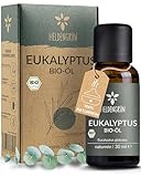 Heldengrün® BIO Eukalyptusöl [100% NATURREIN] - Echter -Eukalyptus - Extra Frisch - Ätherische Erkältung - aus Griechenland - für Diffuser - Eucalyptus Oil 30 ml