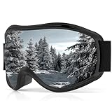 Occffy Skibrille Herren Damen Snowboard brille für Brillenträger OTG Anti-Nebel Winter Schneebrille UV-Schutz Kompatibler Helm Ski Goggles für Skifahren Snowboard