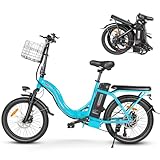 SAMEBIKE Klapprad E-Bike, 20 Zoll Elektrofahrrad with 36V/12Ah Abnehmbarem Akku Hydraulische Bremse, für Erwachsene, Herren Damen