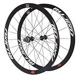 KLYso V Brake Clincher-Radsatz, Schnellspanner, Straight Pull, Carbon-Nabe, Passend for 8-, 9-, 10-, 11-Gang-Kassette, Rennrad-Räder, 700C, 40 Mm Felge(700c Black)