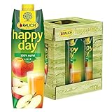 Rauch Happy Day Apfel | aus 100% Apfelsaftkonzentrat | handverlesen und köstlich erfrischend | 6x 1l Tetra Prisma