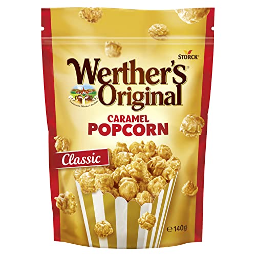 Werther's Original Caramel Popcorn Classic – 1 x 140g – Popcorn mit Sahne-Karamell-Überzug