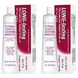 2X Thermoplastischer Haftkleber Für Prothesen Haftcreme Für Zahnprothesen, 4 Tage Langanhaltende Fixierung, Weiches Biegsames Thermoplast Kleber, Schnelle, Langanhaltende Wirkung Thermoplastisches