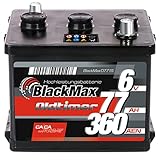 BlackMax07715 6V 77Ah 360A/EN gefüllt Oldtimer Batterie Starterbatterie PKW