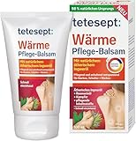 tetesept Wärme Pflege-Balsam – Pflegende Wärmesalbe entspannt anhaltend Nacken, Schulter und Rücken – Mit natürlichen ätherischen Ölen aus Ingwer und Rosmarin – 1 x 100 ml Tube