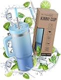 My Vesperbox Kinny Cup – Thermobecher - Trinkflasche mit Strohhalm 500, 950,1200ml – Kaffeebecher To Go – Thermosflasche Edelstahl BPA & Melamin Frei