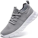 Damyuan Laufschuhe Herren Schuhe Sneaker Sportschuhe Turnschuhe Wanderschuhe Tennisschuhe atmungsaktiv leichte Gymnastikschuhe Freizeit straßenlaufschuhe Grau 43