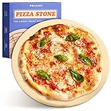 Pizzastein für Backofen & Gasgrill - Für Knusprigen Boden - Pizzastein Rund 30 cm aus Cordierit bis 900 °C - Wärme Speichernd