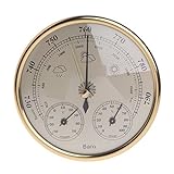 Hergon Analoge Wetterstation, Barometer, Thermometer, Hygrometer, Wand befestigter Haushalts Barometer