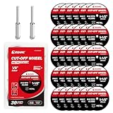 EZARC 38mm Trennscheiben Set - 32 Stück, Trennscheibe für Rotationswerkzeuge, Präzise Schnitte, für Metall, Aluminium, Stahl und mehr - Inklusive 2 Mandrels