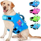 Dogcheer Hundeschwimmweste mit Doppelgriffen, verstellbare Welpen-Schwimmweste zum Schwimmen, Bootfahren, Ripstop-Haustier-Schwimmmantel, Wasserschwimmweste, PFD für kleine, mittelgroße und große