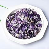 Yixinly Amethyst Stein, 400 g 10-20 mm Natürlicher Mini Edelsteine Trommelsteine Heilsteinen Kristall Granulat für Hausgarten Dekorative, Landschaft Blumentöpfe Aquarium Vase