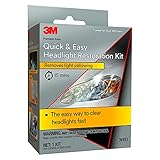 3M Schnelle und einfache Scheinwerfer-Restaurierungs-Set, entfernt leichte Vergilbung in 15 Minuten, 39193, 1 Set