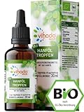 Vihado Natur Bio Hanföl Keto Tropfen aus Hanfsamenöl hochdosiert - Omega 3 Öl vegan - 100% rein und kaltgepresst, 30 ml (1100 Tropfen)