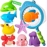Ohne Loch - Badespielzeug Baby ab 1 2 3 4 Jahr, Wasserspielzeug Kinder Badewannenspielzeug Pool Spielzeug ( Schimmelfreies 9 Stück )