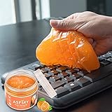 ASFSKY Reinigungsgel Auto Cleaning Gel Schleim Tastatur Reinigung Wiederverwendbar Auto Innenraum Reiniger Tastatur Reinigungsschleim Universeller für PC Laptop Kamera Taschenrechner(orange 160g)