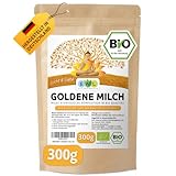 EWL Naturprodukte Bio Goldene Milch 300g,Golden Milk mit Kurkuma, Triphala, Ashwaganda, Ceylon Zimt, Ingwer, Ceylon Pfeffer, Kokosblütenzucker