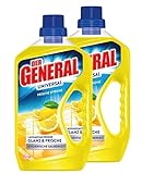 Der General Universal Frische Zitrone, Allzweckreiniger, 2 x 750 ml, Universalreiniger für hygienische Sauberkeit