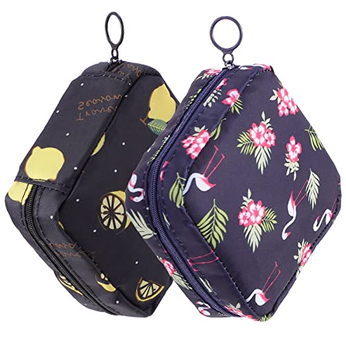 GLEAVI Sanitär-Servietten-Aufbewahrungstasche für Damenbinden für Teenager und Mädchen, Reise-Menstruationspad-Tasche, kleine Wickeltaschen, 2 Stück