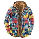 riou Herrenjacke mit Kapuze, für den Winter, warm, Daunenjacke, lange Ärmel, Reißverschluss, lässig, Outdoor-Jacke, Mäntel, Größe L, 13-mehrfarbig, XL