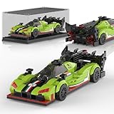 Mould King Speed Champion Auto Serie mit Acrylvitrine, Technische Bausteine 27097 Rennwagen Sportwagen Bauspielzeug, sammelbares Modellauto，Klemmbausteine Rennauto Bausätze für Kinder (399 Teile).
