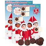 Schokoladen-Adventskalender 2024, 24 leckere Milchschokoladenstücke, Premium Adventskalender mit nummerierten Punkten, die jeden Tag geöffnet werden können, perfekter Elfen-Adventskalender für
