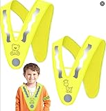 2er Pack Warnweste Kinder，Warnweste Fahrrad，kinderwarnweste 3-6 Jahre，für Sport, Laufen, Fahrrad