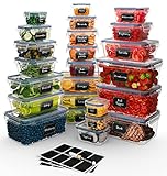 Chef's Path 32 teiliges Set Aufbewahrungsbox Küche (16 Vorratsbehälter + 16 Deckel) - BPA-Frei Luftdichte Vorratsdosen mit Deckel - Ideal vorratsdosen luftdicht Für Küche Aufbewahrung & Organisation