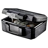 Master Lock Tresor Feuerfest und Wasserdicht mit Schlüssel, Dreifacher Schutz - Flug, Feuer und Flut, 5L, 15.5 x 36.2 x 28.4 cm