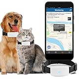 Winnes GPS Tracker für Hunde und Katzen, Geofence-Schutz, APP-Fernüberwachung, Echtzeit-Positionierung, Wasserdichter Alarm, GPS-Halsband für Katzen und Hunde, TK911