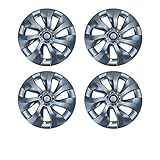 4 STÜCKE Radkappe Original Auto Ersatz Radkappe 19 Zoll Automobil Radkappe Volle Abdeckung Zubehör 2021 2023 Kompatibel for Tesla Modell Y(Gun grey)