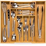 budu Besteckkasten #47 (Tiefe 47cm) aus Bambus - Schubladen Ordnungssystem für die Küche - Ausziehbar - Kitchen drawer organizer