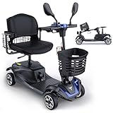ENGWE 4 Rad E-Scooter, Mobility Scooter für ältere Menschen,Reichweite 19km, maximale Belastung 150KG, 4 Rad Scooter, Anti-Kipp-Rad-Design, City Mobility Scooter (Blau)