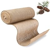 Jute Table Runner Roll Jute 30 cm x 10 m Tischläufer Hergestellt aus 100% natürlichem Leinen Jute Stoff für Tisch und Hochzeit Dekoration Rustikale Tisch Dekoration